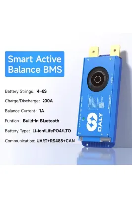Daly BMS Daly Smart BMS 4-8S 200A – Aktif Balanslı (BT + CAN + RS485)