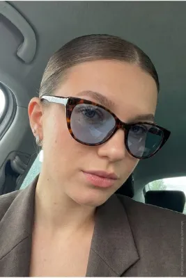 REN EYEWEAR Senta Leopar Desenli Mavi Camlı UV400 Korumalı Kadın Güneş Gözlüğü 50 Ekartman
