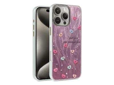 NEWFACE iPhone 16 Pro Max Uyumlu Blade Aynalı Desenli Telefon Kılıfı Çok renkli
