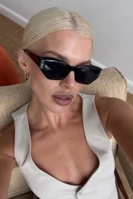 COOLANDBETTER Paris Siyah Cat Eye Kadın Güneş Gözlüğü Uv400 Koruma