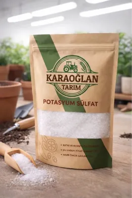 karaoğlan tarım Saf Potasyum Sülfat 2 KG - Sebze, Meyve ve Çiçekler İçin Verim Artırıcı Üst Gübre