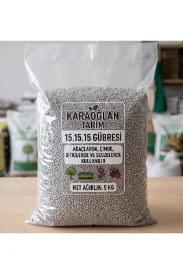 karaoğlan tarım NPK 15.15.15 Kompoze Gübre 5 Kg - Sebze, Meyve Ağaçları ve Çim Gübresi (Taban Gübresi)
