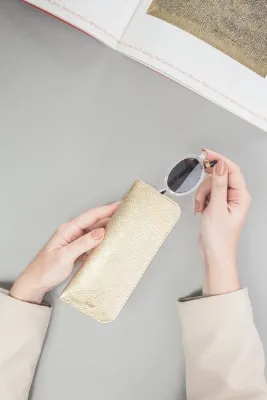 Leather Paper Dore Deri Gözlük Kılıfı