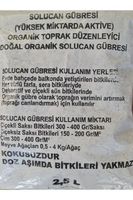 YAĞMUR FİDANCILIK Katı Solucan Gübresi 2,5 Litre (1 KG)