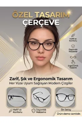 UBK Eyewear Özel Tasarım Unisex Siyah Gözlük Çerçevesi