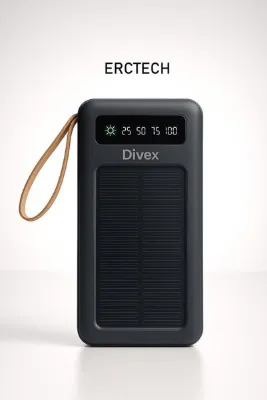ERCTECH Güneş Enerjili 10.000MAH Yüksek Kalite 3Lü Kablo Powerbank Telefon Tutucu Stand