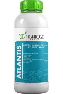 AGRİEGE Atlantis Plus 1 Litre Deniz Yosunu İçerikli Meyve Gelişimi ve Çiçeklenme Destekleyici Sıvı Gübre