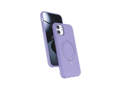 EVIMDEYOKYOK iPhone 11 Uyumlu Regal Magsafe Standlı Kapak Telefon Kılıfı Mor