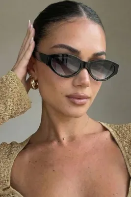 Eyesofia Farfalla Unısex Siyah Güneş Gözlük