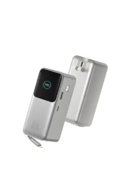 WIWU PM-501 Power Mega Serisi Type-C Çıkışlı Taşınabilir Powerbank PD 67W 15000mAh Gümüş