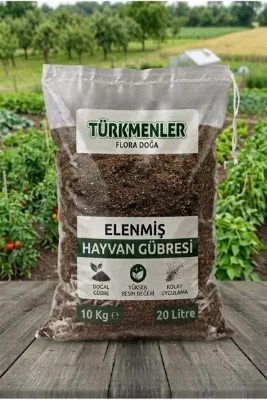 Türkmenler Flora Doğa Gübre Çiçek Bitki Meyve Sebze Ağaç Yanmış Kuru Hayvan Gübresi Doğal 10 kğ-20L