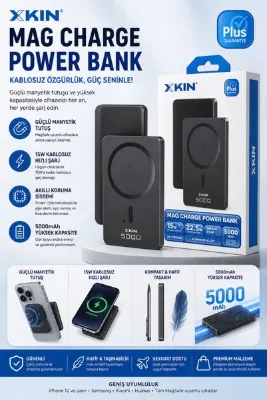Nomker iPhone 13 Uyumlu XKIN MagSafe Manyetik Powerbank 5000mAh
