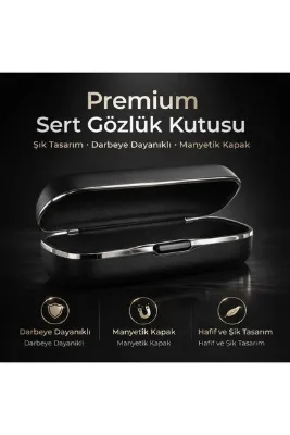 LOACANDLECO ŞIK, SERT KAPAKLI, İÇİ KUMAŞ KAPLI, PREMİUM ARAÇ GÖZLÜK KUTUSU