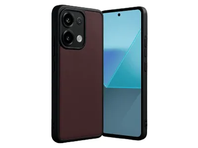 NEWFACE Xiaomi Redmi Note 13 4G Uyumlu Aras Deri Kapak Telefon Kılıfı Bordo