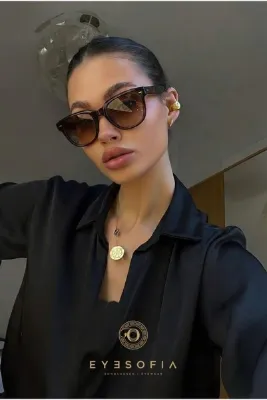 Eyesofia Mimosa Unısex Kahverengi Güneş Gözlüğü