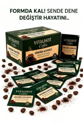 VITALHOT Hindiba Kahvesi 1 Aylık Bromelain ve İnulin Tek kullanımlık Ambalaj 5gr X 30 adet