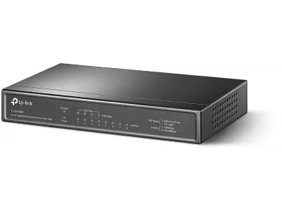 TP-LINK TL-SG1008P Gbit PoE Çelik Kasa 8 Switch Siyah
