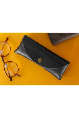 OZİA Hakiki Deri Gözlük Kılıfı | El Yapımı | Bitkisel Tabaklanmış Vegan Deri | Unisex