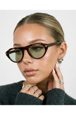 funeyes Patika Leopar Açık Yeşil Trend Güneş Gözlüğü Unisex Kadın Erkek 2026 Yeni Sezon