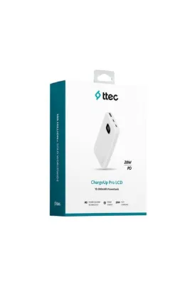 Ttec 10.000 mah Powerbank ChargeUp Pro LCD 20w hızlı şarj pawerbank 10000 mah