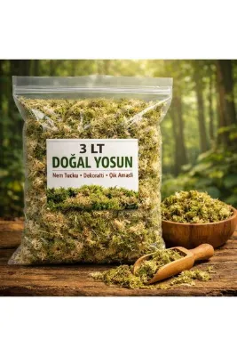 macc Doğal Yosun Torfu, Lif Parça Spagnum Floor Moss Yosun, Teraryum, Orkide, Toprak Katkısı,Dekor