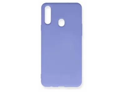NEWFACE Samsung Galaxy A20s Uyumlu Nano İçi Kadife Silikon Telefon Kılıfı Lila