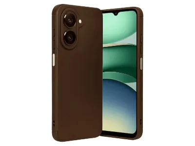 NEWFACE Samsung Galaxy A07 Uyumlu Auto Focus Karbon Kapak Telefon Kılıfı Kahverengi