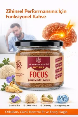 AS Kurukahvecisi Naturas Focus 120 g (Hindiba, Lion's Mane, Guarana, Ginseng, Magnezyum)
