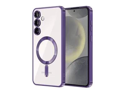 NEWFACE Samsung Galaxy A15 4G Uyumlu Kross Magneticsafe Kapak Telefon Kılıfı Mor