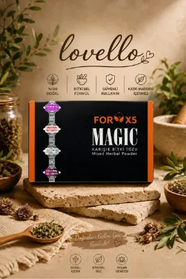 LOVELLO FORX5 Magic Milk Kahve Orijinal Hologramlı İştah Açmayı Destekleyen Karışık Bitki Tozu 30 Şase