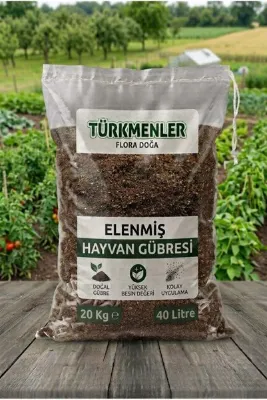 Türkmenler Flora Doğa Gübre Çiçek Bitki Meyve Sebze Ağaç Yanmış Kuru Hayvan Gübresi Doğal 20 kğ-40LİTRE
