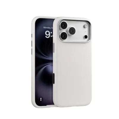 Piili iPhone 17 Pro Leather Magsafe Kılıf - Beyaz