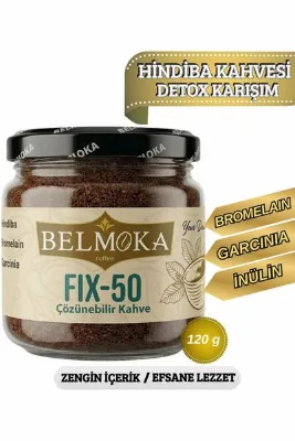 BELMOKA FIX-50 Bromelain ve Garcinia Katkılı Hindiba Kahvesi 120 gr (24 Fincan)