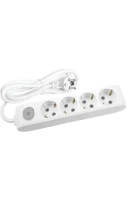 VİKO Ml-90117405 Multi-let 4lü Anahtarlı Çocuk Korumalı Topraklı 5 Metre Kablolu Grup Priz