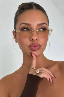 Goldmine Unisex Premium Köşeli Toffy Güneş Gözlüğü UV400 Gold Cam | Kılıf ve Silme Bezi Hediyeli