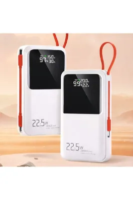 Deppo Trend iPhone/Samsung/Mi/Huawei Uyumlu Taşınabilir Şarj Aleti 20000 Mah Powerbank Hızlı Göstergeli Kablolu