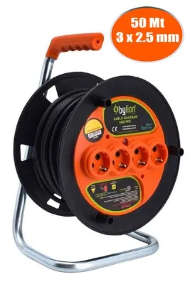 Bylion Makaralı Seyyar Uzatma Kablosu 3x2.5 Mm (50 Metre)