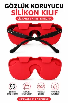 enta endüstriyel vantilatör taahhüt san. ve tic. Güneş Gözlüğü ve Numaralı Kırmızı Silikon Gözlük Koruyucu Kılıf