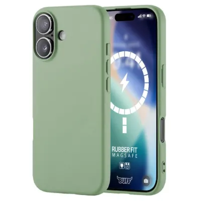 Buff iPhone 17 Magsafe Rubber Fit Silikon Kılıf - Göl Yeşili