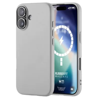 Buff iPhone 17 Magsafe Rubber Fit Silikon Kılıf - Gri