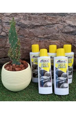 TROPİKAL Kaktüs Sukulent Besini 5 Adet 225 Ml Bitki Besini Sıvı Bitki Besini Kaktüs Gübresi Bitki Vitamini