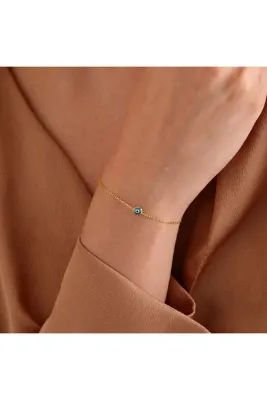 925 Ayar Gümüş, Nazar Boncuklu Bileklik