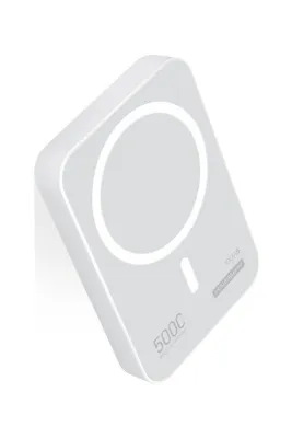 Pmr 5000 mah Beyaz 15W Magsafe Destekli TXM5 Powerbank – Kablosuz Şarj + Stand Tasarım