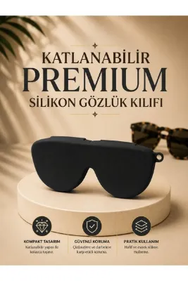 ELECTRONX Katlanabilir Premium Gözlük Kılıfı - Luxury Case- Gözlük Taşıma Kılıfı-Askı Aparatı Hediyeli