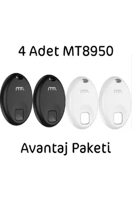 MTL 4'Lü Set GPS Konum Takip Cihazı Apple Bul/Find My Uyumlu MT8950