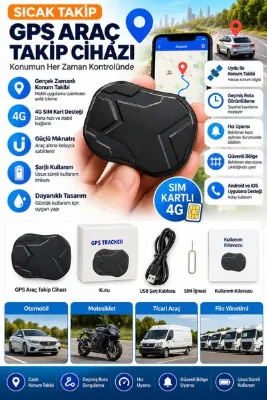 SICAK TAKİP TK905 4G GPS Araç Takip Cihazı – SIM Kartlı Mıknatıslı