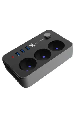 MATECHNO Üçlü Akım Korumalı Çocuk Korumalı 2xUSB 1xType-C Grup Priz 1,8 M