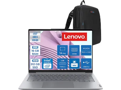 LENOVO ThinkBook 14 G8 DDR5 WUXGA IPS 21SG00L8TXF02 Intel Core i5-13420H 16 GB RAM 512 GB SSD 14 inç FreeDOS Laptop+Çanta Gri