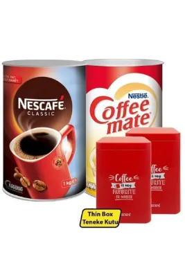 Nescafe Classic Kahve 1 Kg + Nestle Coffee Mate 2 Kg + Metal Saklama Kutusu 2 Adet