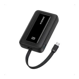 Anker Zolo Powerbank 10.000 mAh 30W ( Dahili USB-C Kablolu ) - Siyah